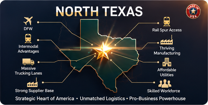 North Texas logistics map